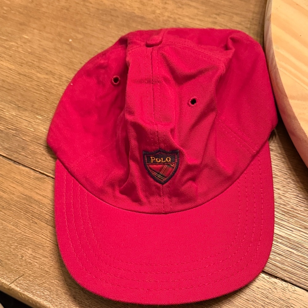 Vintage Polo by Ralph Lauren Red Baseball Cap with Crest